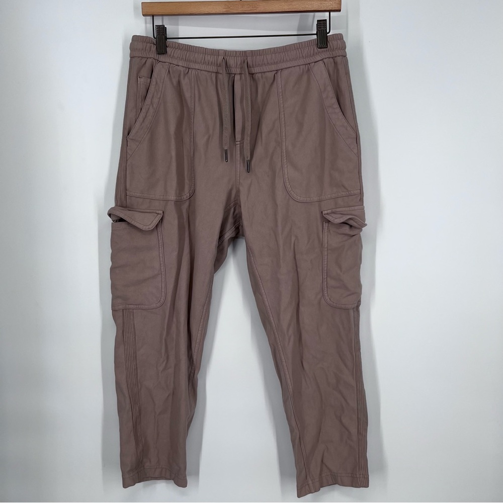 SOLD Athleta Silt Taupe Tan Farallon Cargo Crop Casual Sweatpants - Picture 2 of 8